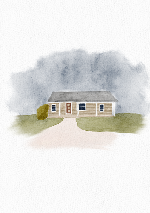 Custom House Portrait(DIGITAL FILE + PRINT)